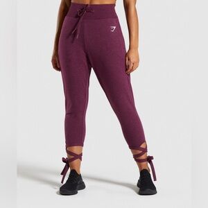 Gymshark Ark High Waisted Joggers in Berry Red | Size XS